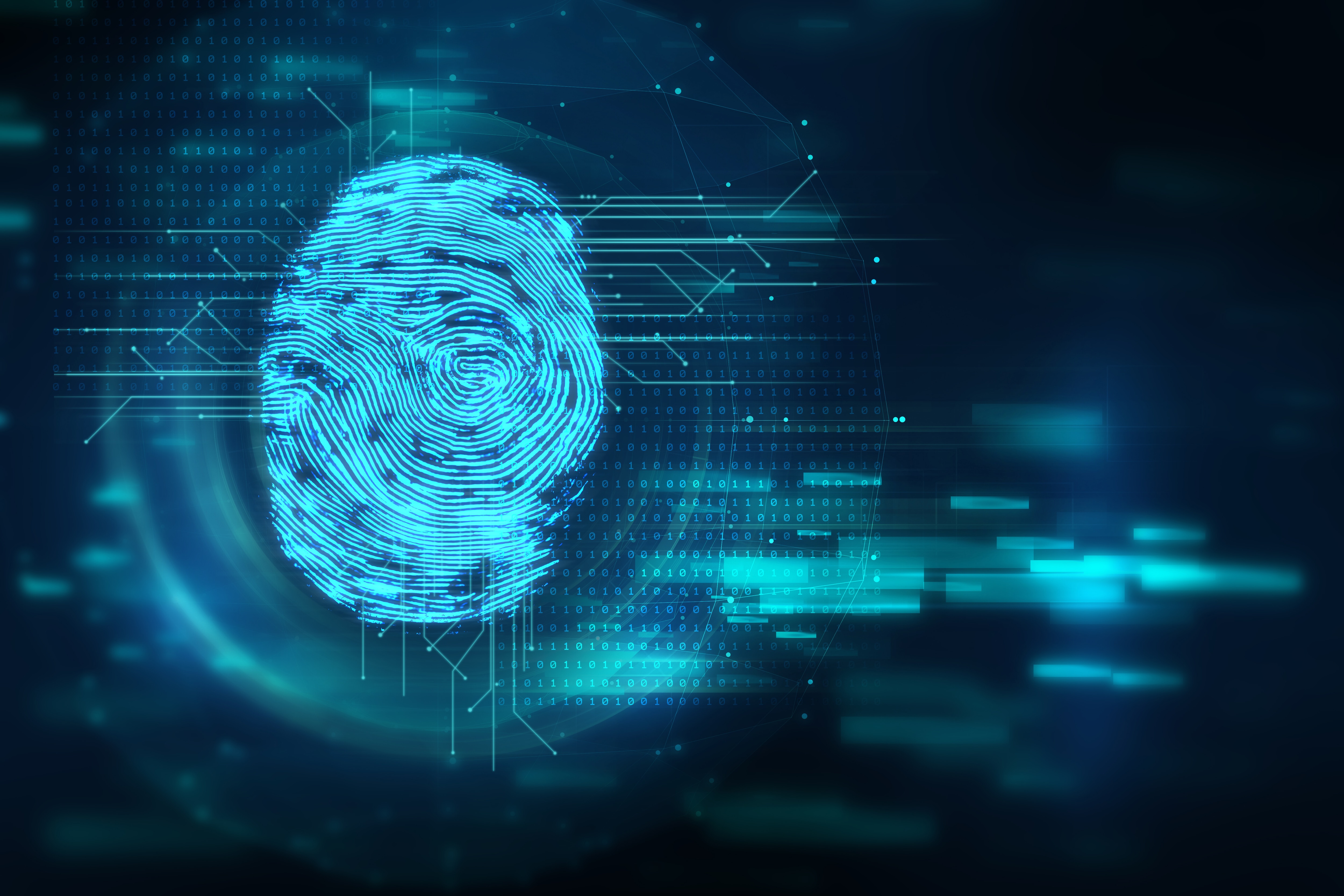 Finger print Scanning Identification System. Biometric Authorization and Business; AI in migration