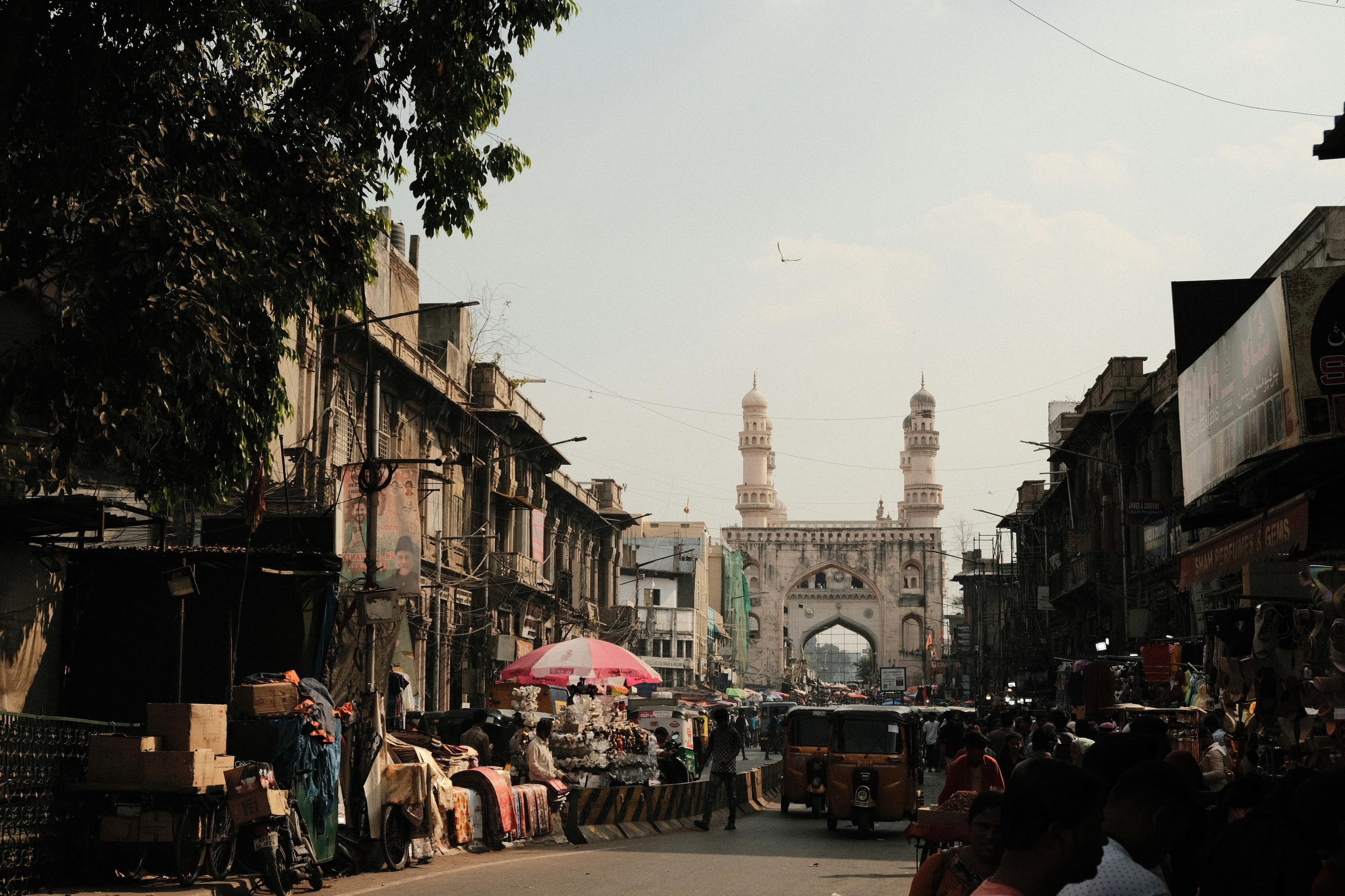 A city street in Telangana, India with lots of people: Telangana has positioned Hyderabad as a global life sciences hub