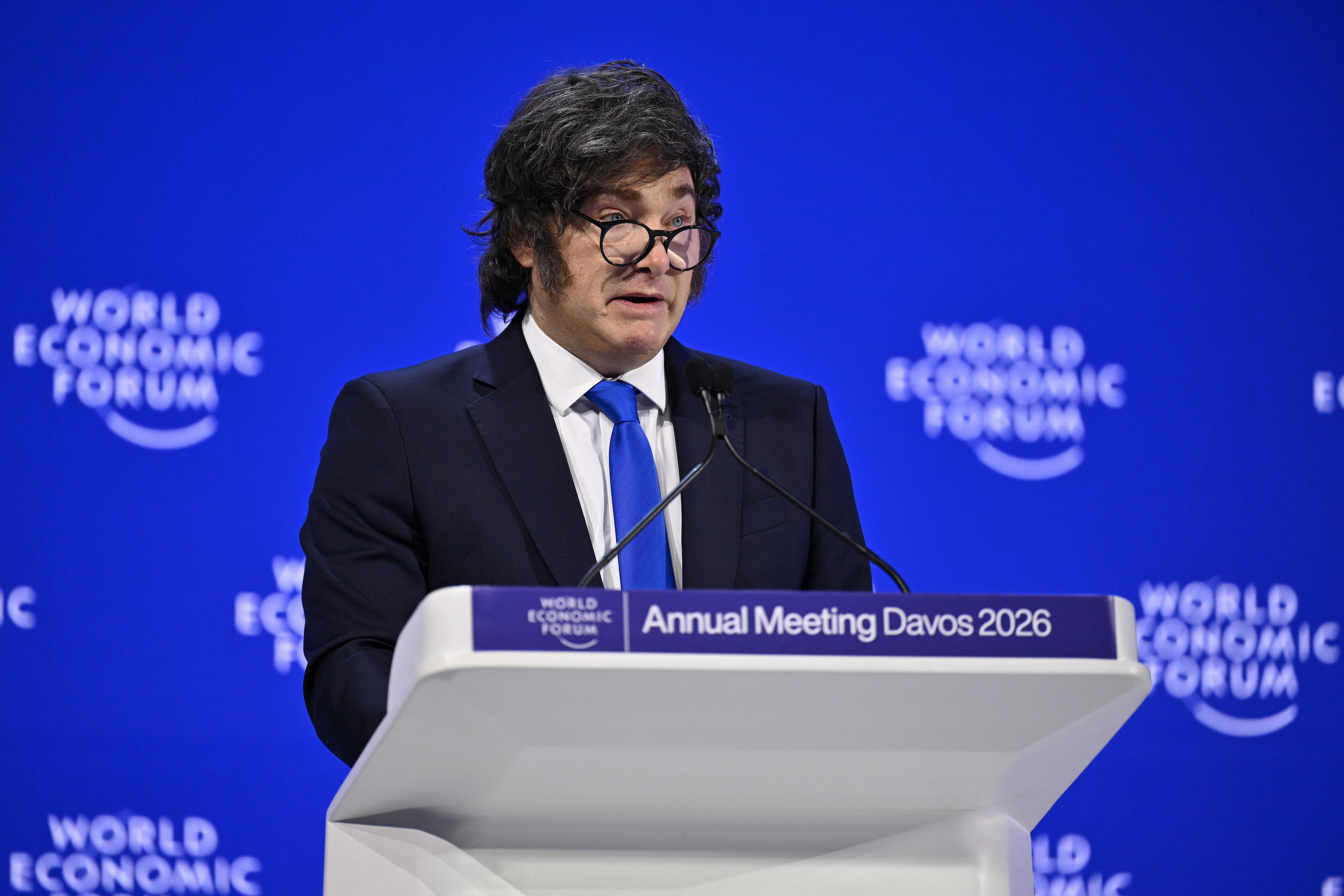 Javier Milei was speaking on day 3 of the World Economic Forum's 56th Annual Meeting in Davos. 