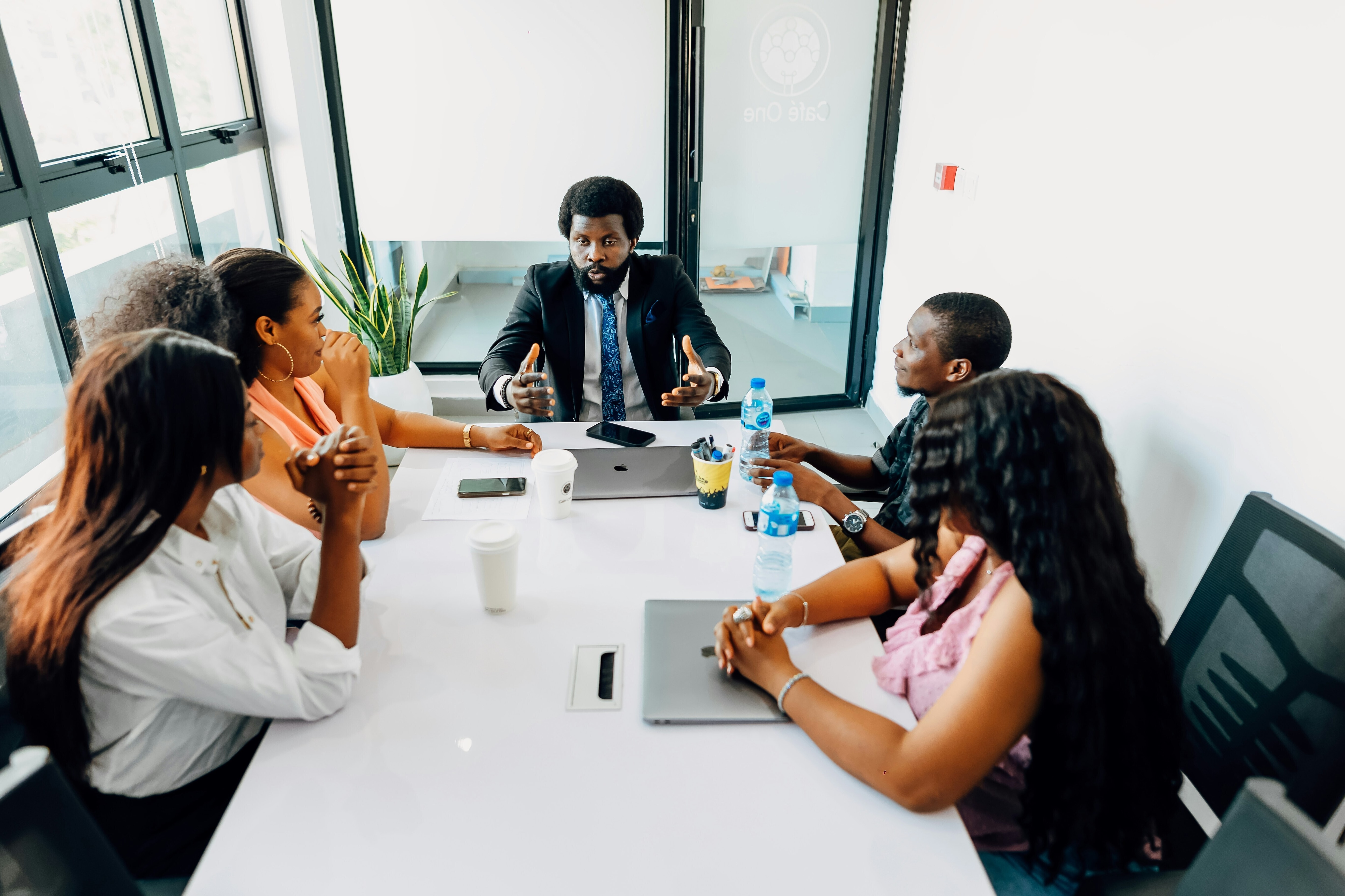 A group of people in a meeting, Lagos, Nigeria. Africa's youth