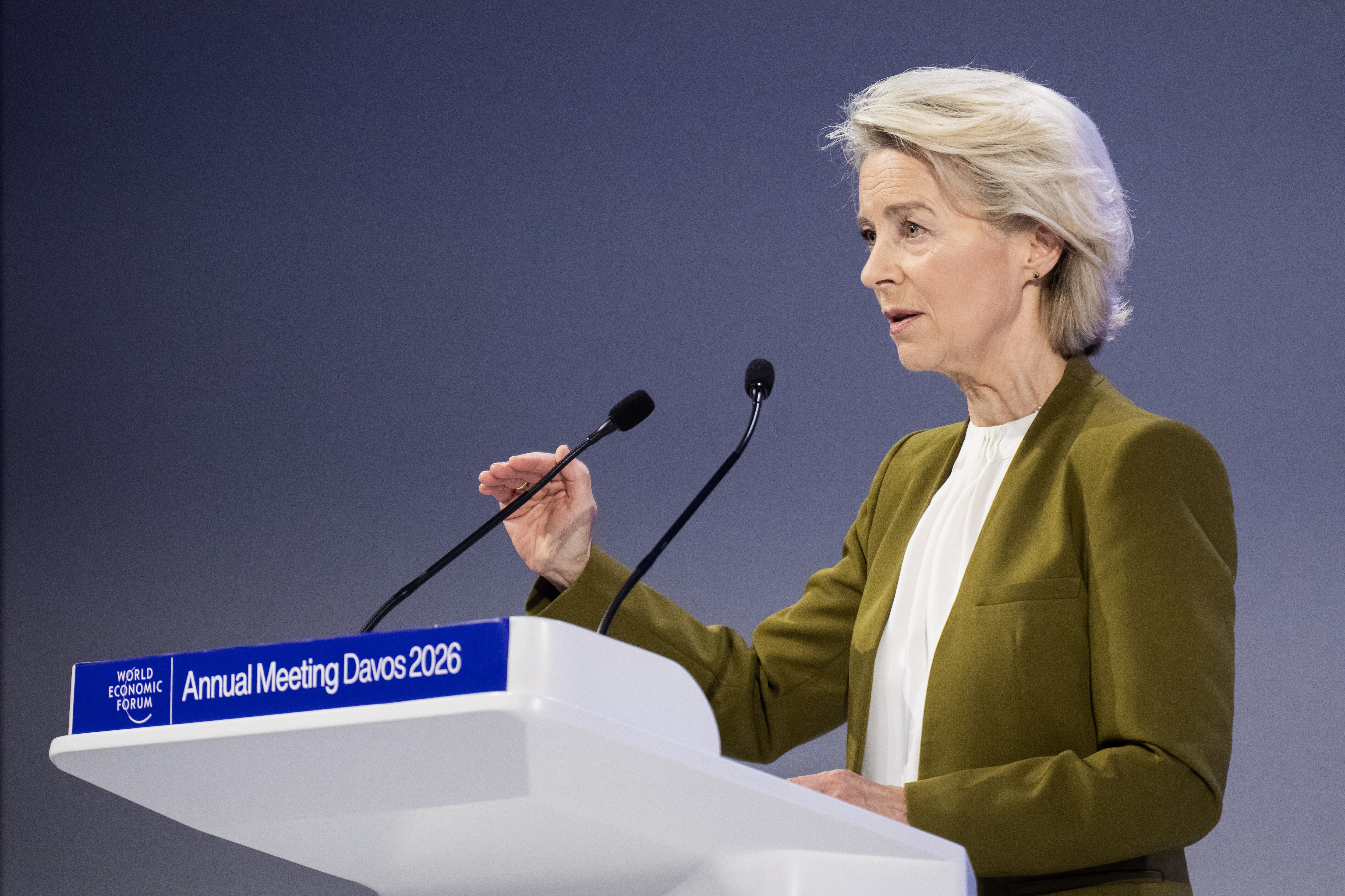 Ursula von der Leyen, addressing the World Economic Forum's Annual Meeting