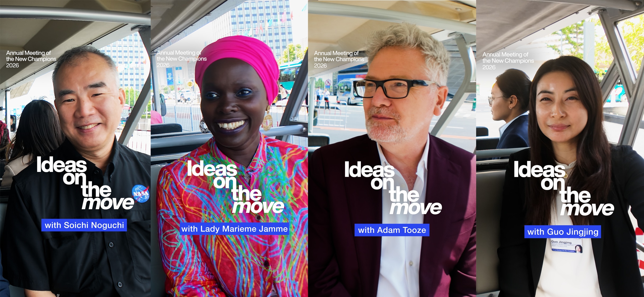 4 of the experts who were interviewed for the Ideas on the Move series at Summer Davos.