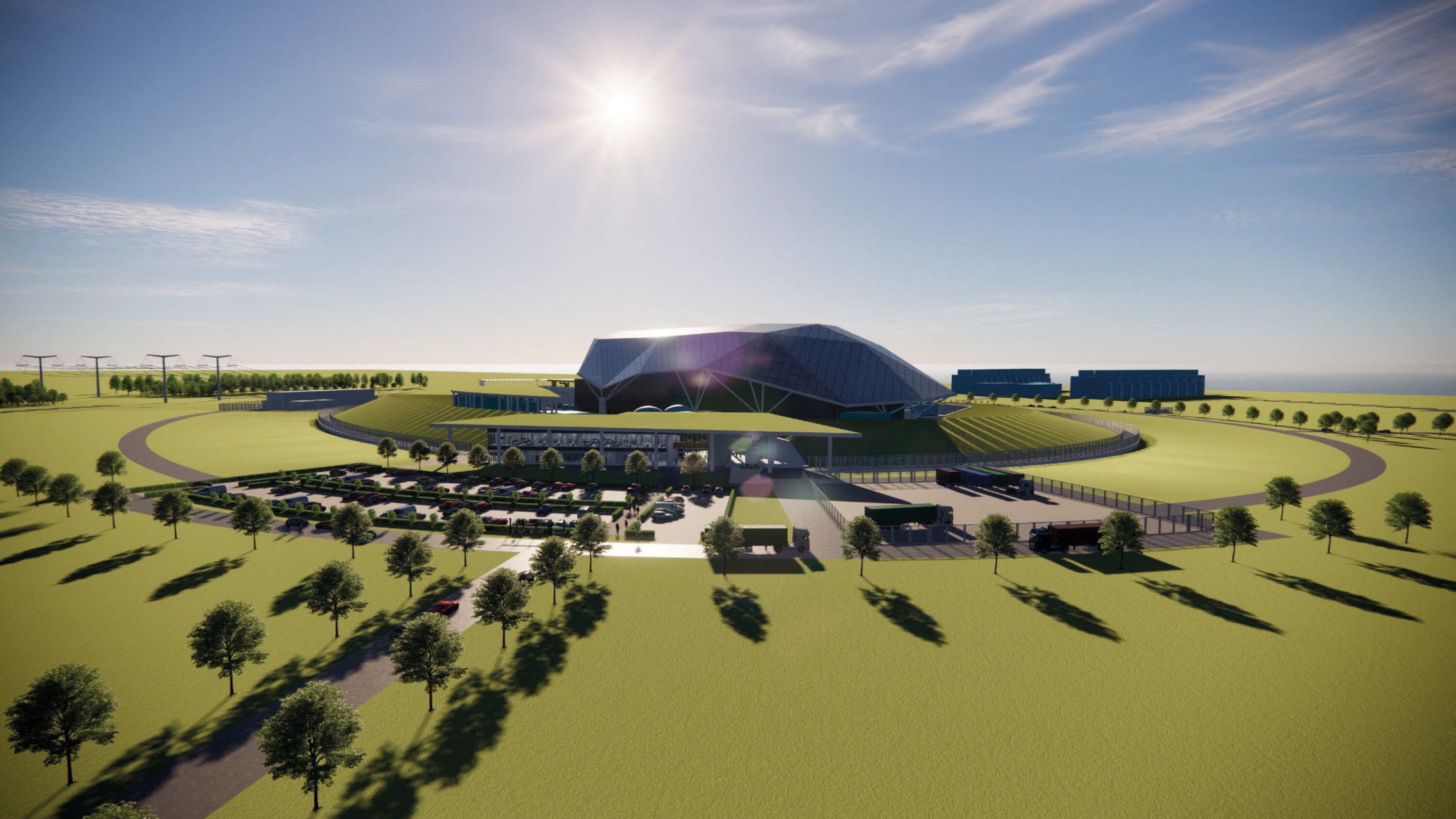 A digital visualization of a small modular nuclear reactor (SMR) planned by Rolls-Royce. 