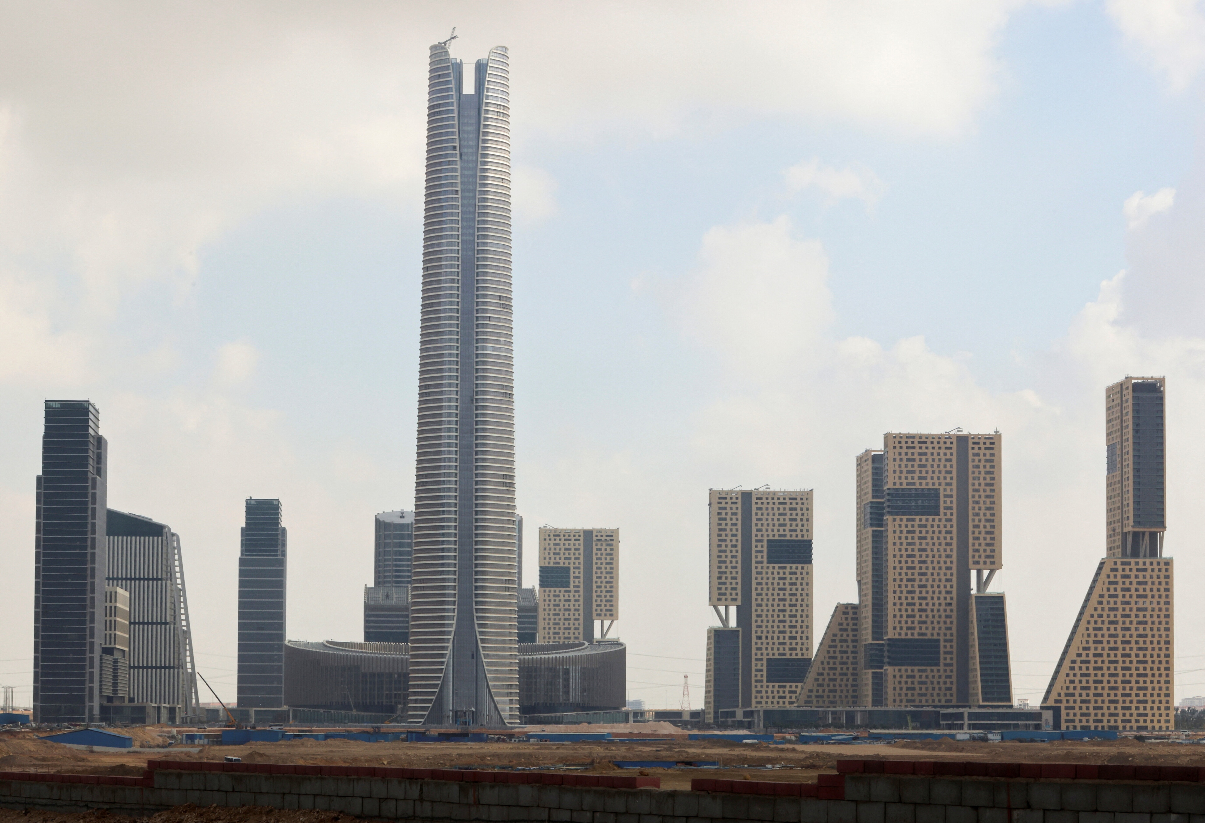 A general view of the construction site of the futuristic Iconic Tower skyscraper in a business district, built by China State Construction Engineering Corporation (CSCEC) in the New Administrative Capital (NAC) east of Cairo, Egypt, December 26, 2023: The digital future of construction hinges on collaboration