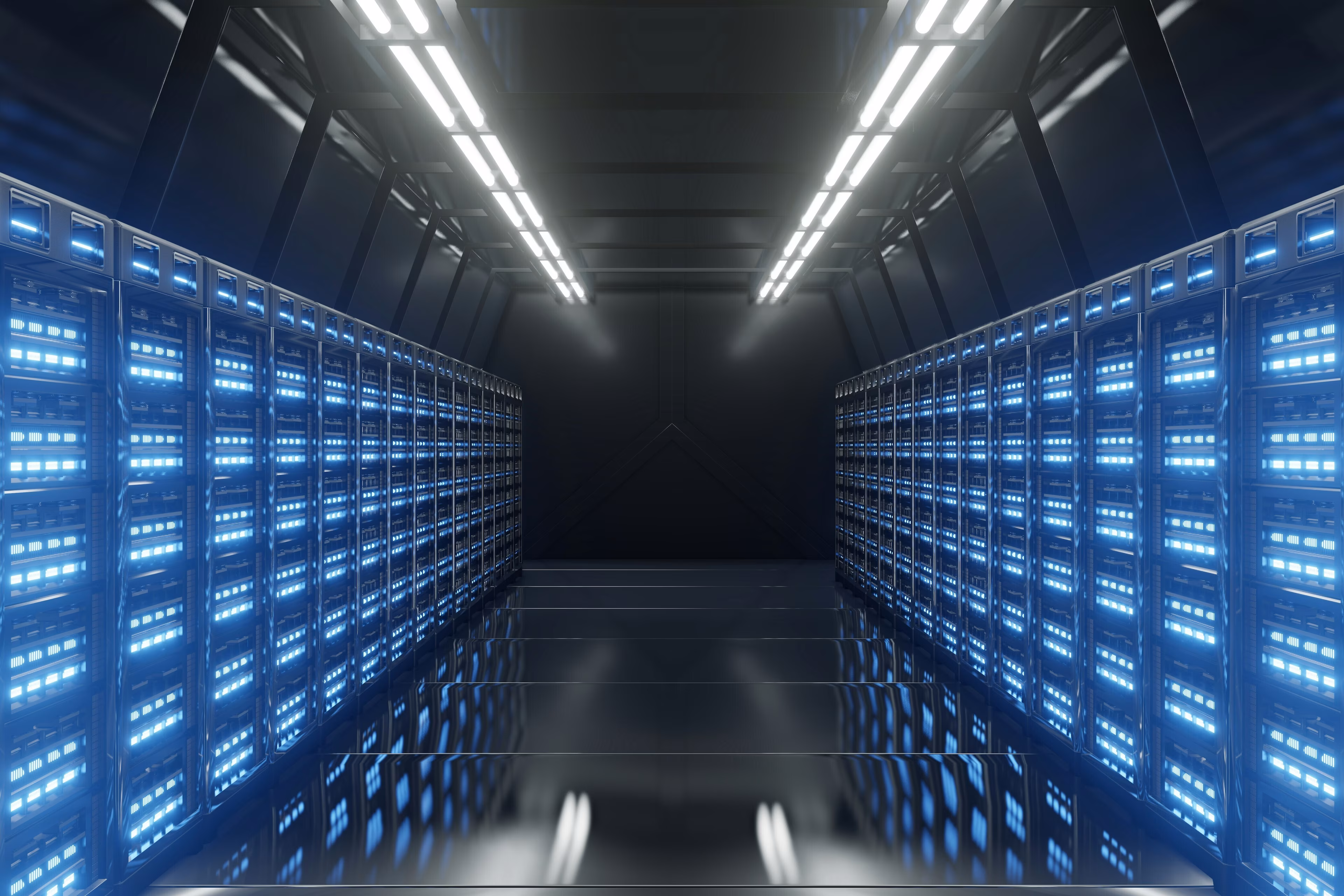 El interior de un centro de datos: la acción positiva para la naturaleza es un imperativo empresarial y una oportunidad.