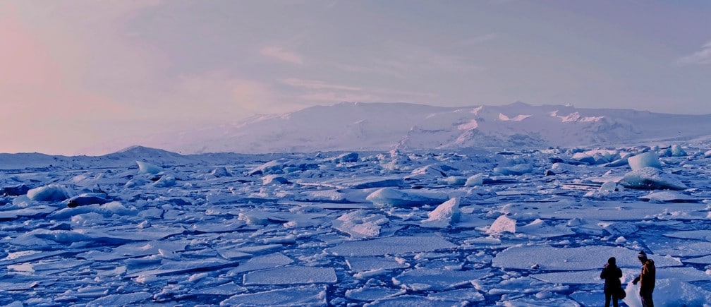 Melting ice floes.