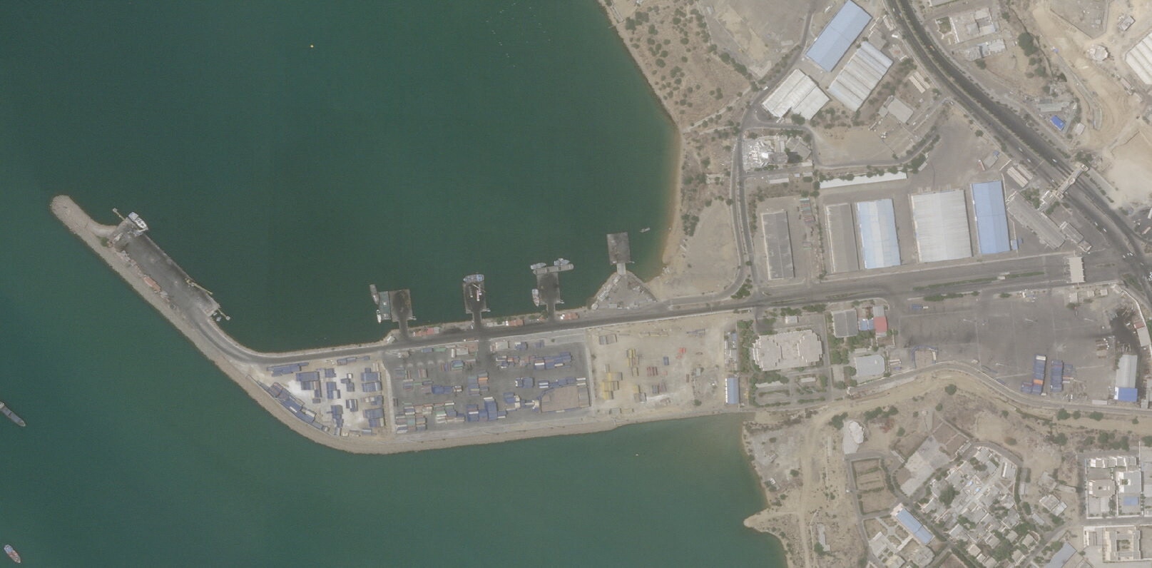 A satellite image shows an area at the port of Chabahar, Iran, July 9, 2026, after the U.S. military said on Wednesday (July 8) it launched fresh strikes on Iran to keep the Strait of Hormuz open to shipping. 2026 PLANET LABS PBC/Handout via REUTERS THIS IMAGE HAS BEEN SUPPLIED BY A THIRD PARTY. MANDATORY CREDIT.