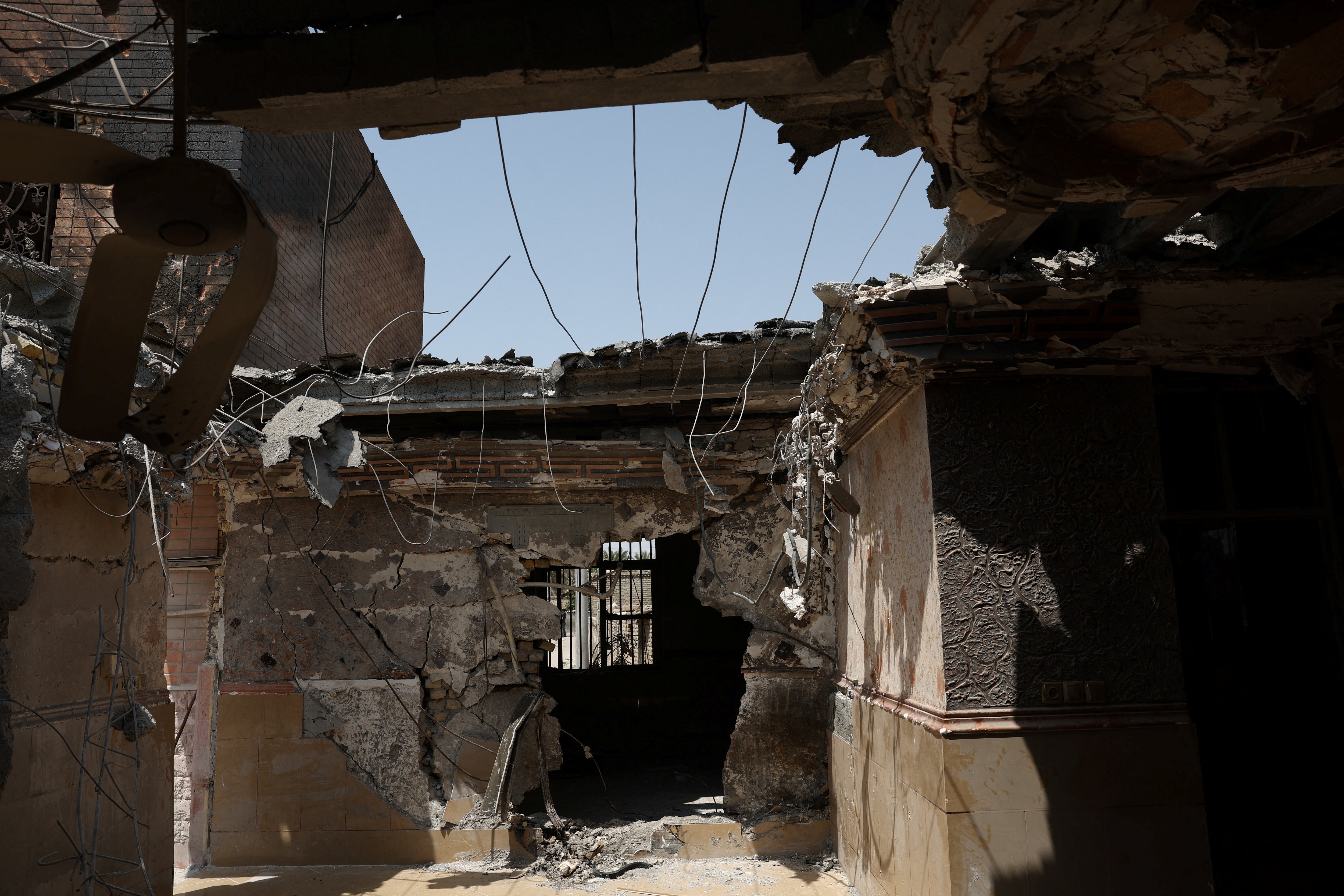 Damaged structures following a reported attack in Sirik, Iran, on 4 September 2026.