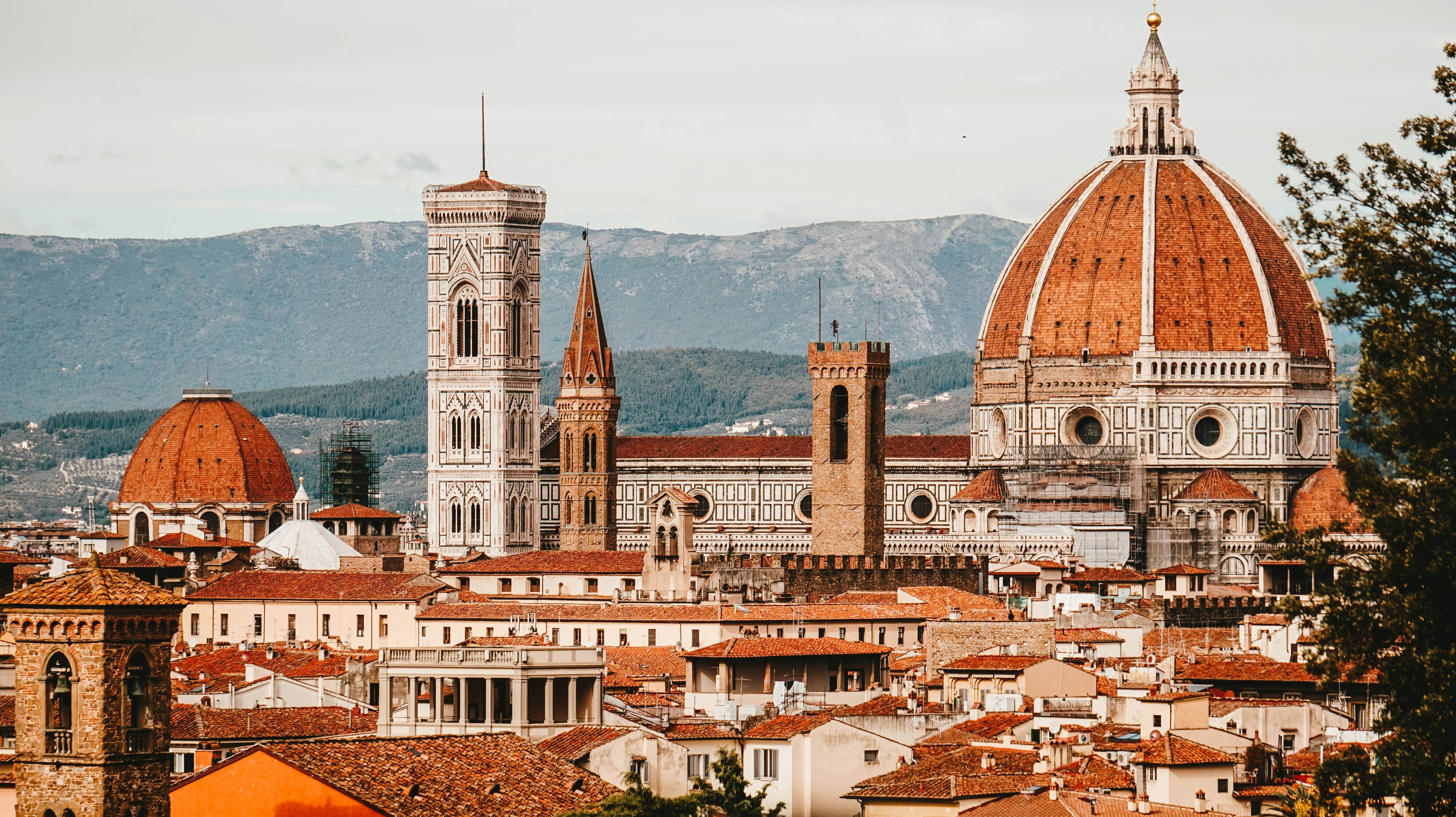 Una vista de la catedral de Florencia, Italia, una de las paradas del Grand Tour.