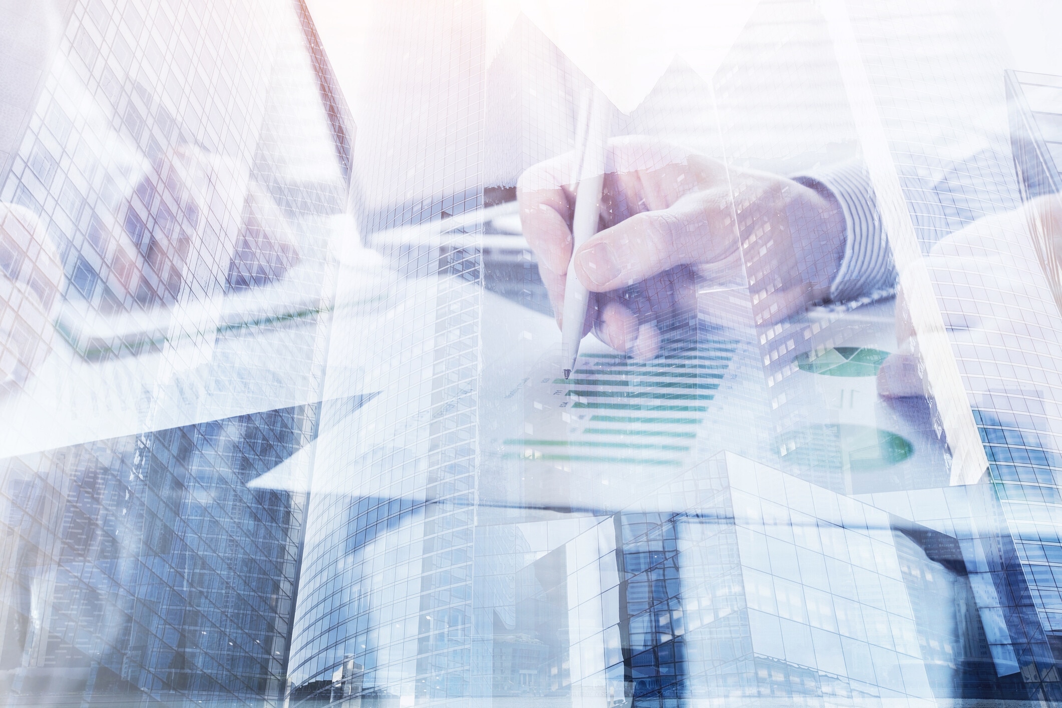 business people working in the office, double exposure of hands closeup, monitoring and analytics: Responsible AI has been shown to reduce AI incident costs by up to 8%