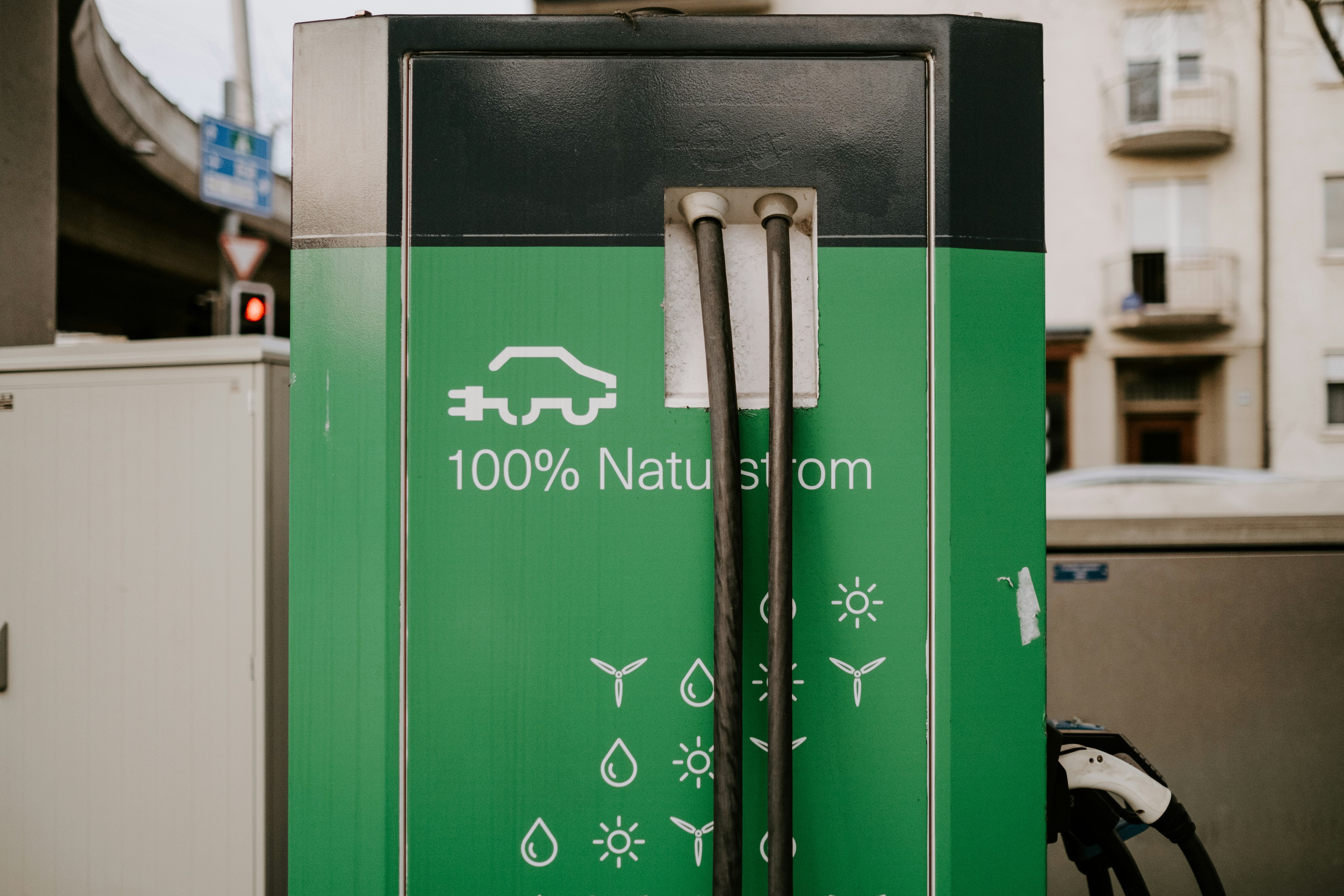 An EV charging station.