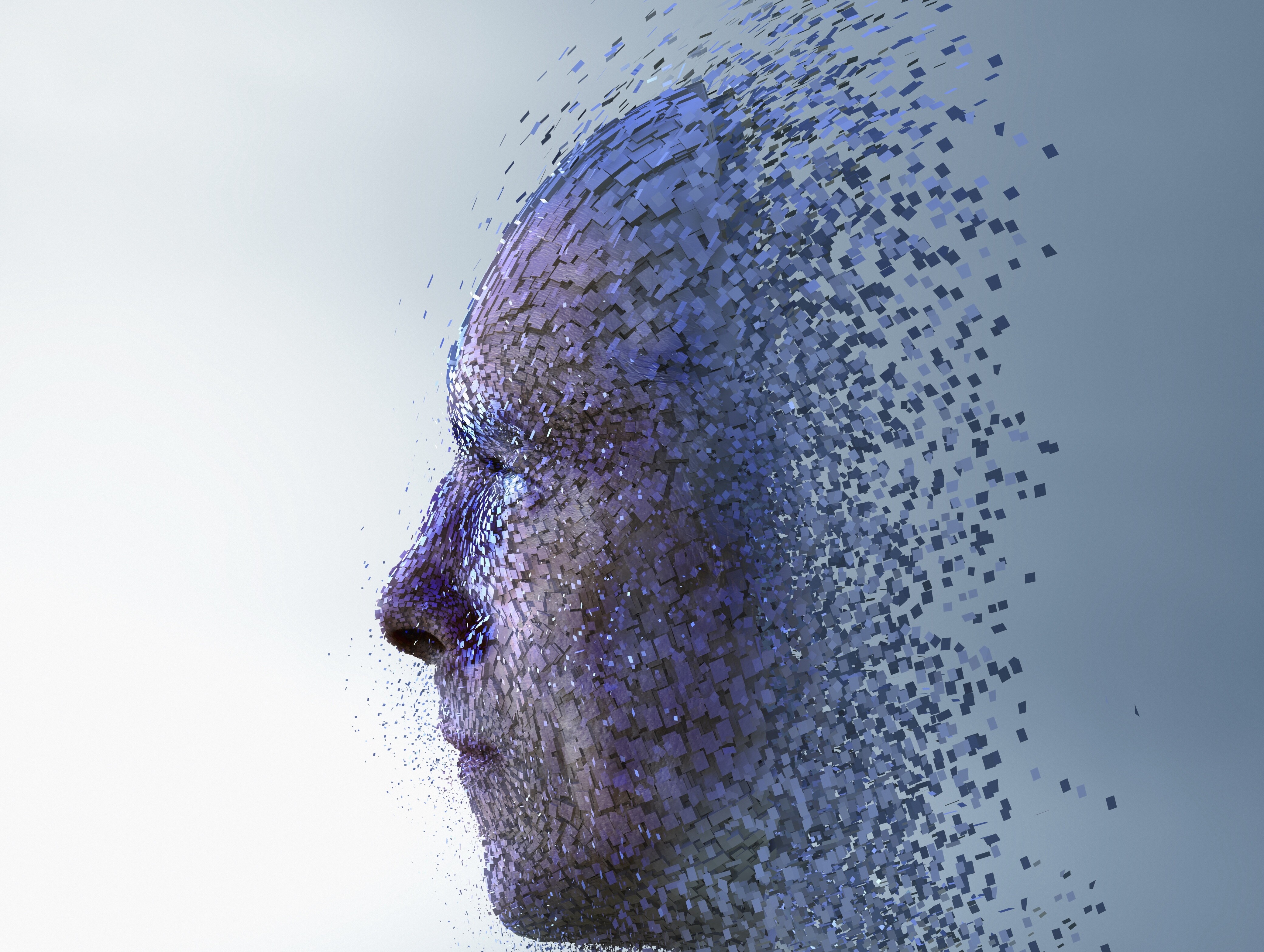 Cloud blocks forming face in sky: AI.