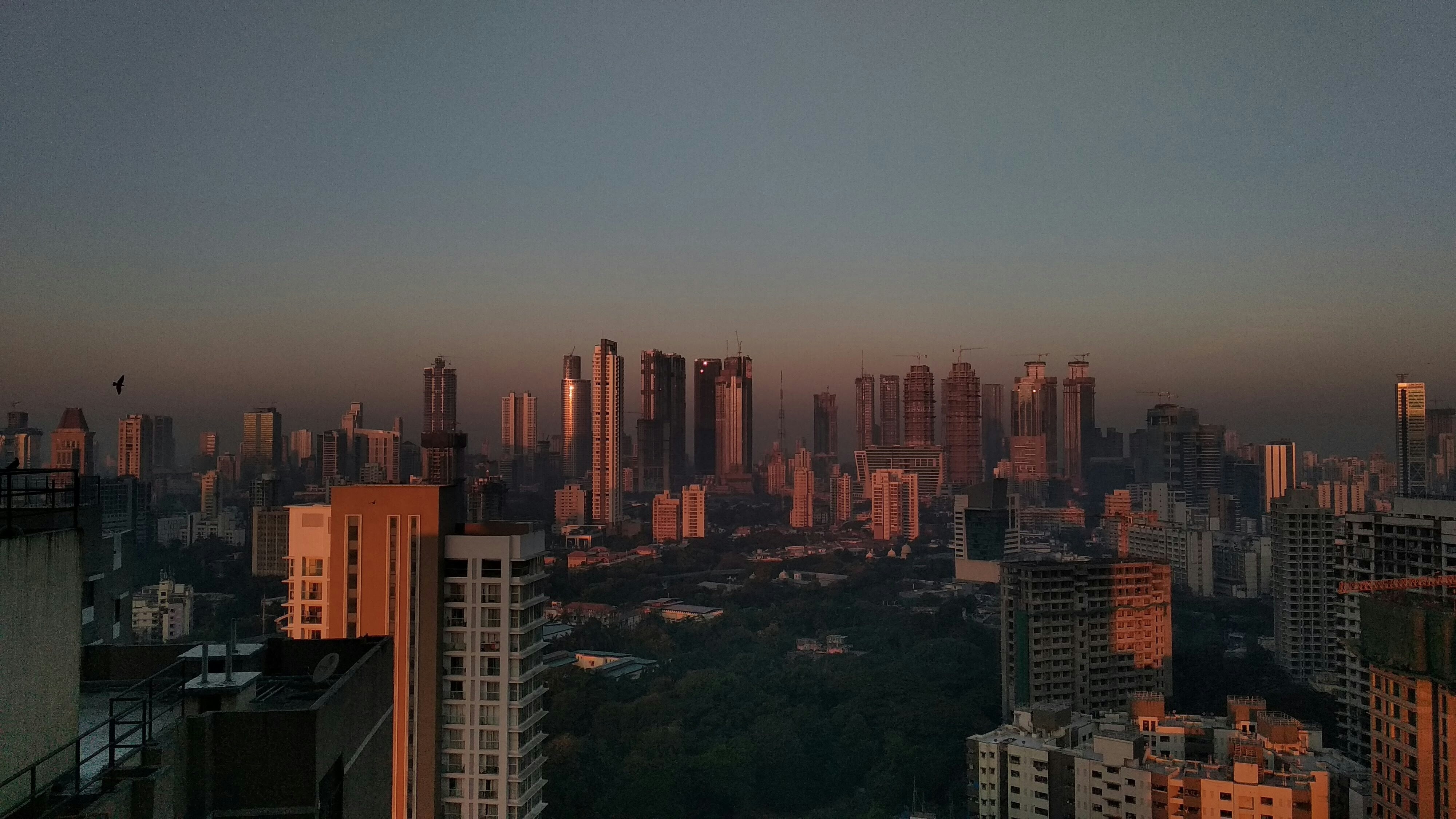 Mumbai, Maharashtra, India at dusk.