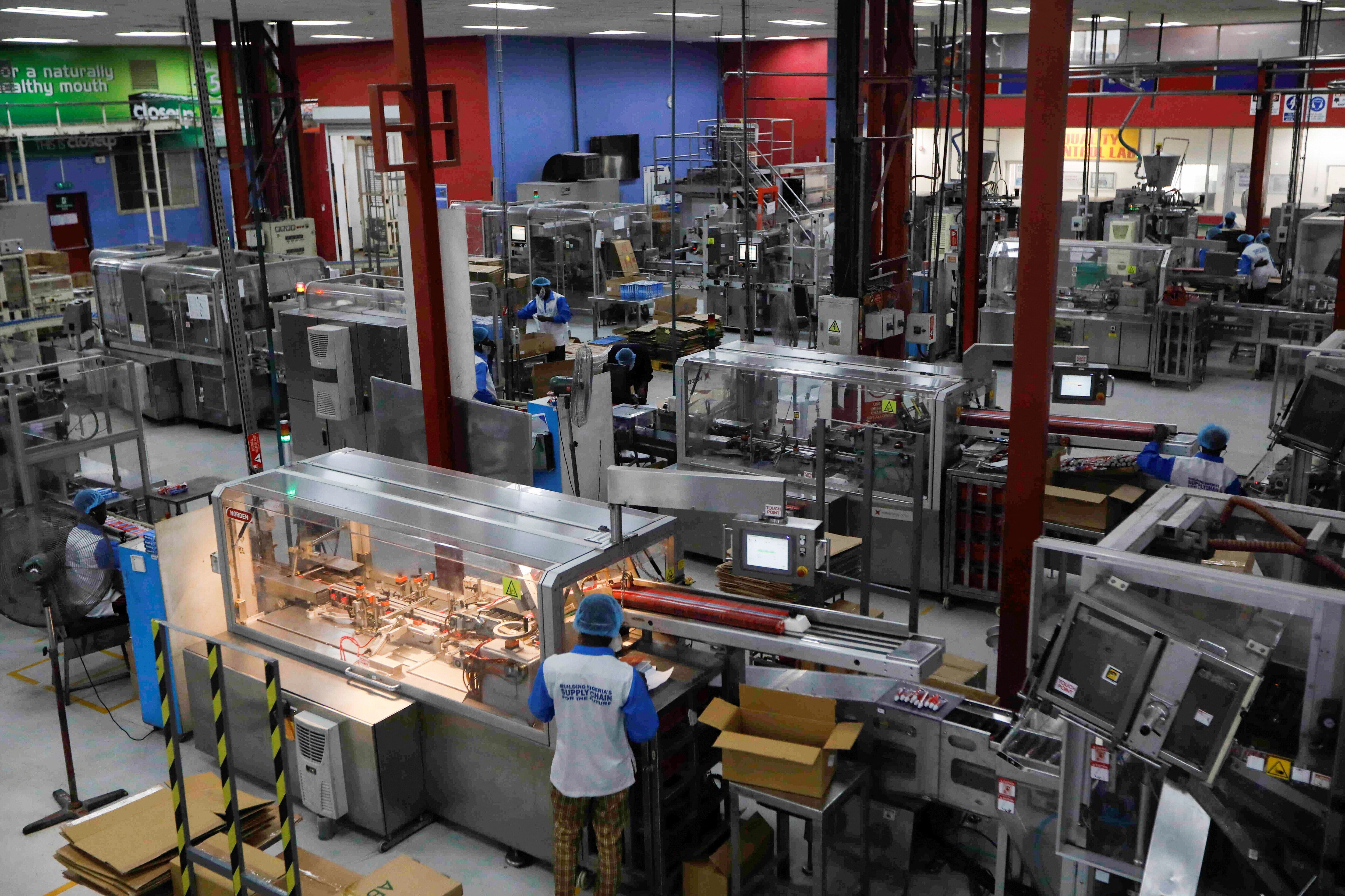 A general view of the Unilever factory floor is pictured in Lagos, Nigeria May 24, 2023: The new industrial workforce needs new skills to thrive in accelerated human-machine environments
