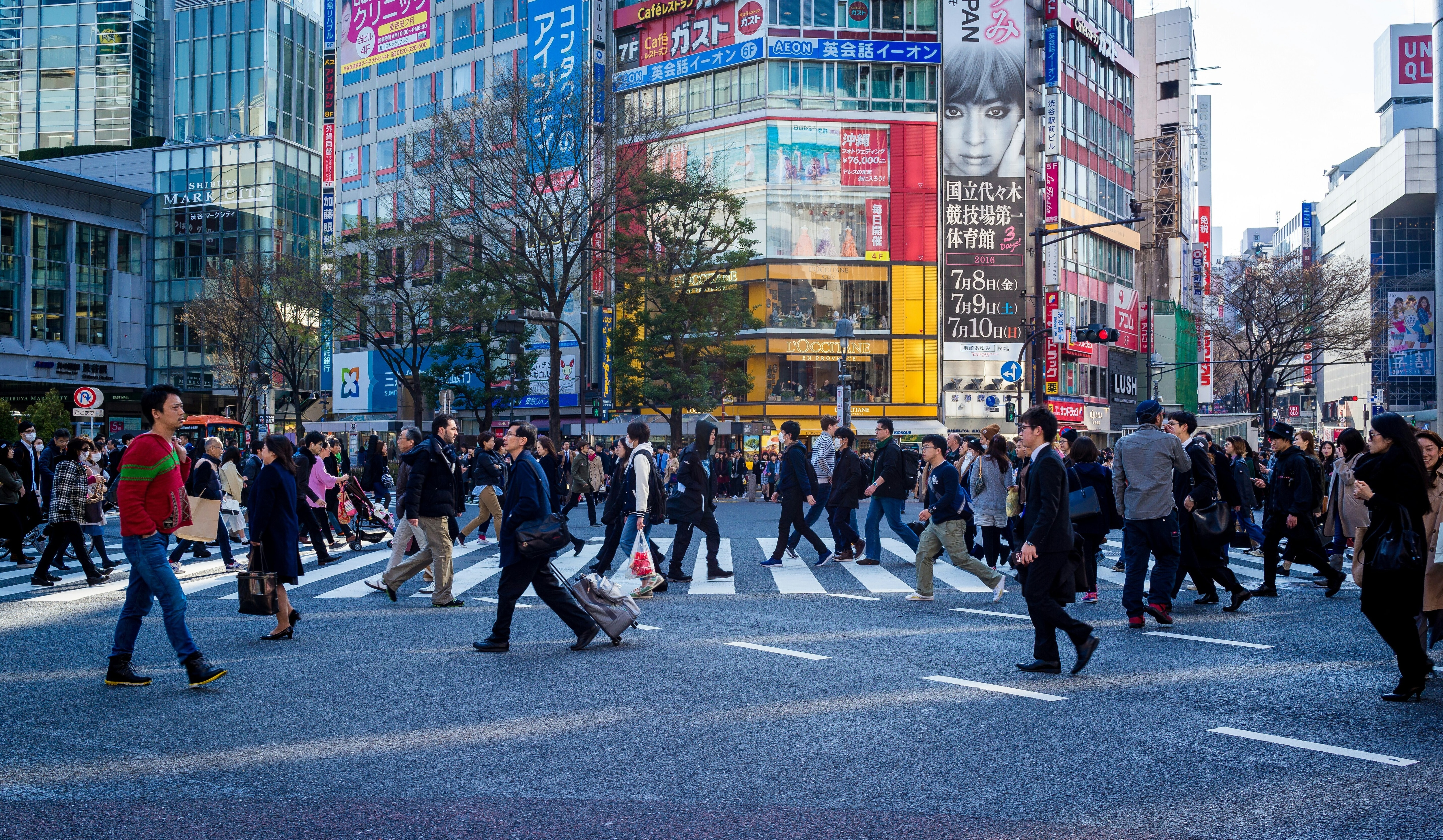 Tokyo crosswalk; people living in cities; Tokyo, Japan; community; social isolation