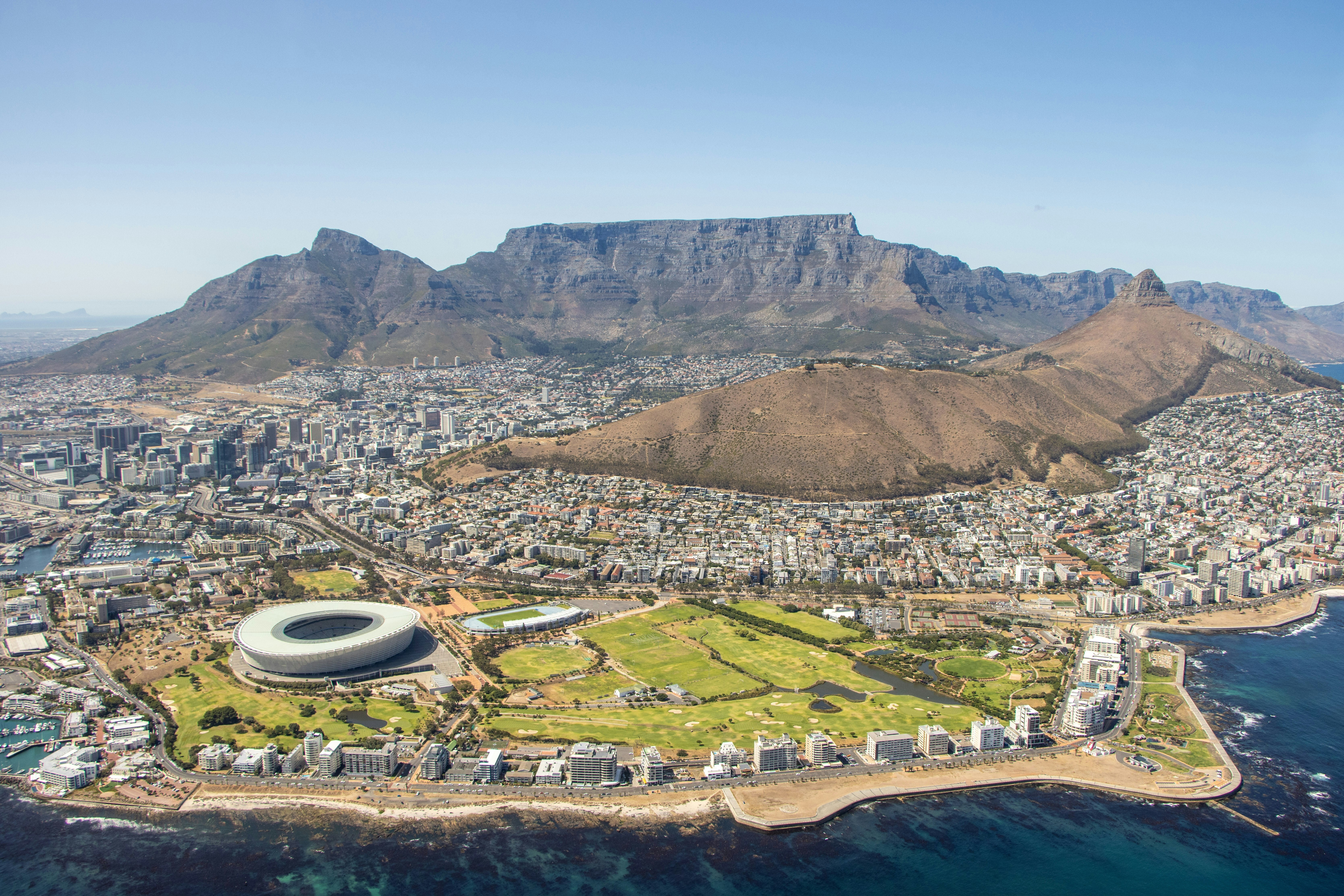 View of Cape Town, South Africa: Cape Town is an example of where a new urban resilience economy is emerging