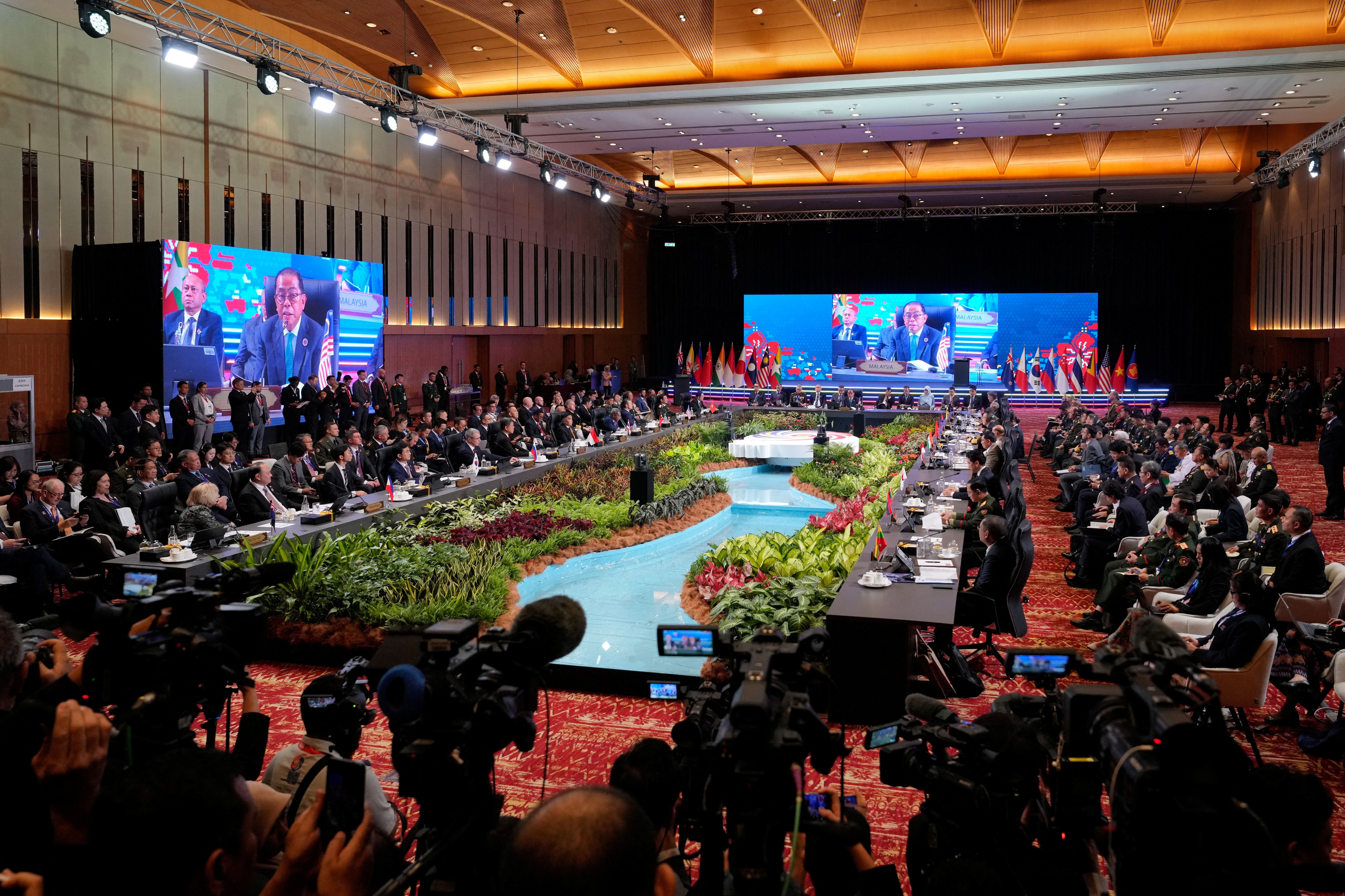 A general view of ASEAN-Plus at the Association of Southeast Asian Nations (ASEAN) Defense Ministersâ Meeting in Kuala Lumpur, Malaysia, Saturday, Nov. 1, 2025: Despite regional tensions, ASEAN has remained cohesive