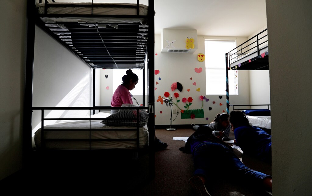 Decorations cover the walls in the rooms of immigrants at the U.S. government's newest holding center for migrant children in Carrizo Springs, Texas, U.S. July 9, 2019. Long trailers once used to house oil workers in two-bedroom suites have been turned into 12-person dorms, with two pairs of bunk beds in each bedroom and the living room. Picture taken July 9, 2019.
