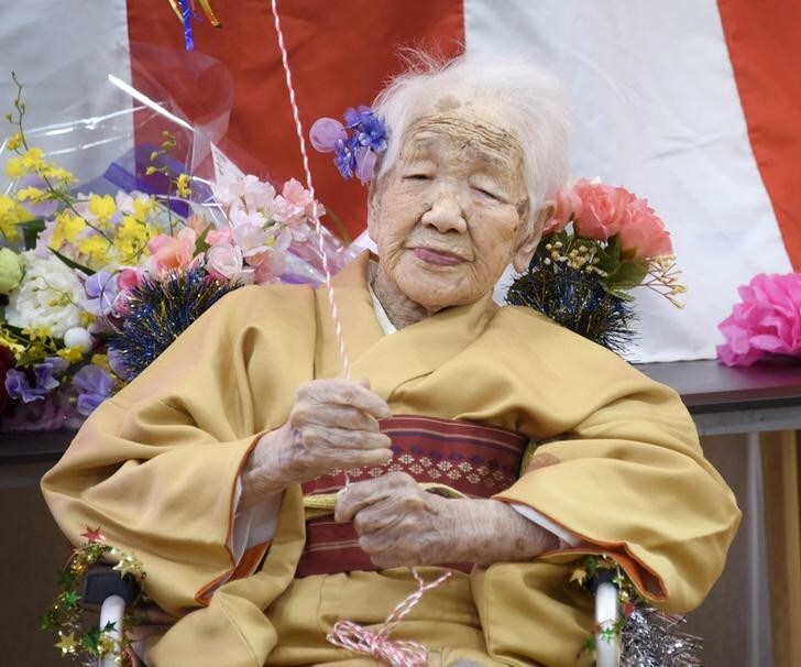 Image of Kane Tanaka, the oldest woman in the world