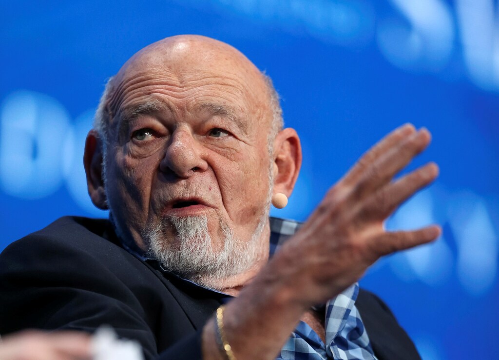 Sam Zell, founder and chairman at Equity Group Investments, speaks during the SALT conference in Las Vegas, Nevada, U.S. May 17, 2017. REUTERS/Richard Brian - RTX36ANU