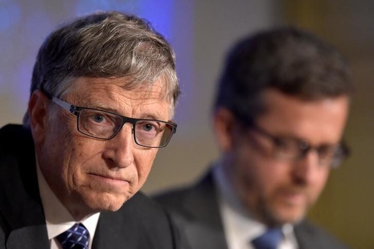 Microsoft founder Bill Gates looks on during a healthcare event with European Commissioner Carlos Moedas in Brussels, Belgium, February 16, 2017. REUTERS/Eric Vidal