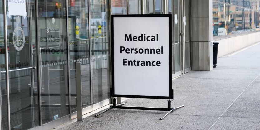 Entrance to medical facility.