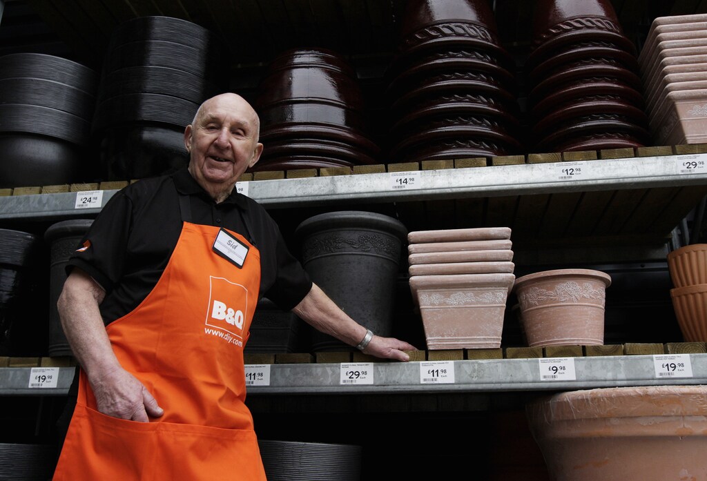 Londoner Sydney Prior, who worked at a home-improvement store until he was 96.
