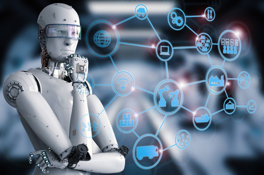 3d rendering android robot with industrial network: Agentic AI could advance financial access in marginalized communities