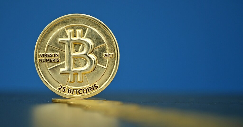 Bitcoin (virtual currency) coins are seen in an illustration picture taken at La Maison du Bitcoin in Paris, France, May 27, 2015.
