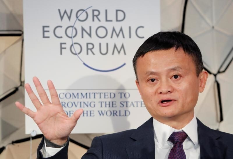 Jack Ma, chairman of Alibaba Group attends the World Economic Forum (WEF) annual meeting in Davos, Switzerland, January 23, 2019. REUTERS/Arnd Wiegmann - RC1C2D32BB70