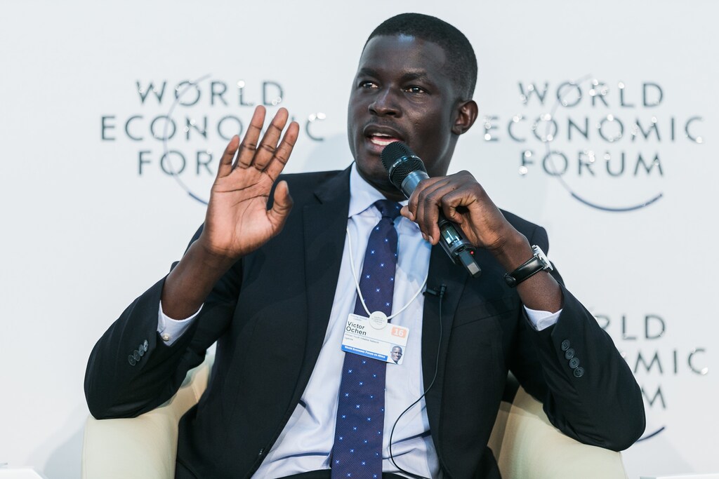 Victor Ochen, Executive Director, African Youth Initiative Network-Uganda, Uganda at the World Economic Forum on Africa 2016 in Kigali, Rwanda. Copyright by World Economic Forum / Benedikt von Loebell