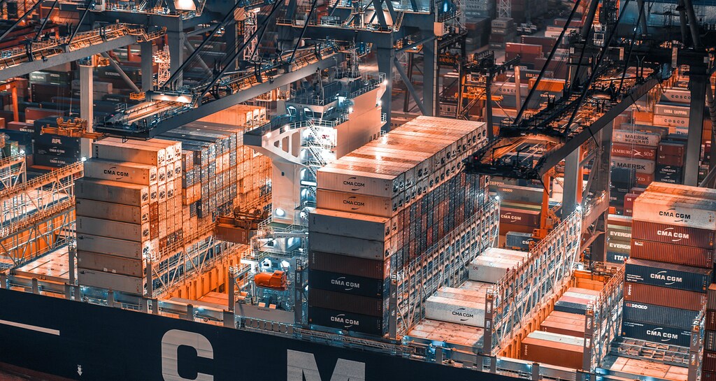 a ship fully of supplies. Supply chains have been significantly disrupted throughout COVID-19