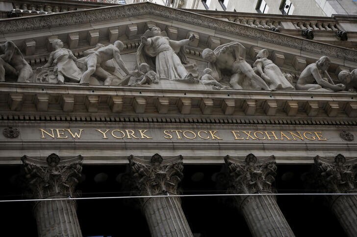 The front facade of the New York Stock Exchange (NYSE) is seen in New York City, New York, U.S., June 26, 2020. REUTERS/Brendan McDermid