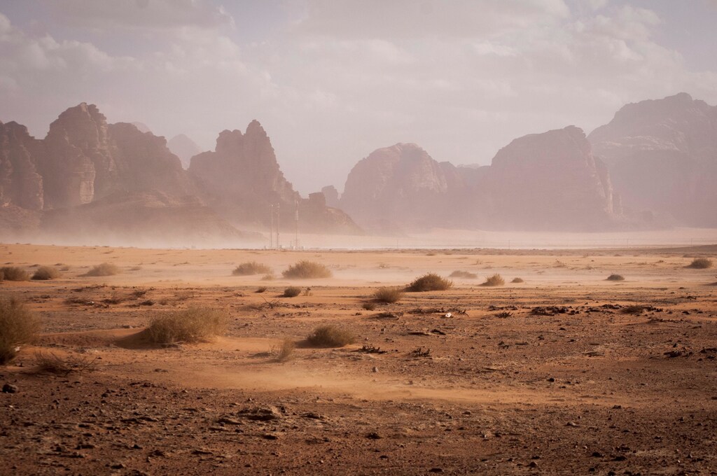 A desert landscape
