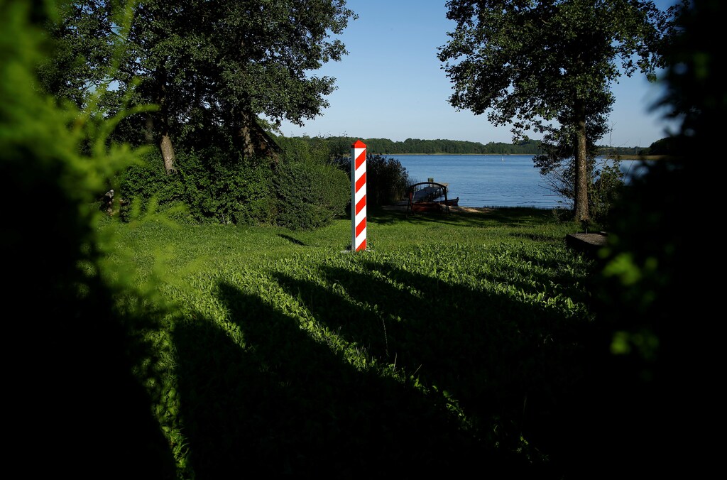 A Polish border sign in the Suwałki Gap.