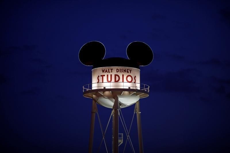 The sign of Walt Disney Studios Park is seen at the entrance at Disneyland Paris ahead of the 25th anniversary of the park in Marne-la-Vallee, near Paris, France, March 21, 2017. Picture taken March 21, 2017. REUTERS/Benoit Tessier TPX IMAGES OF THE DAY - RC1FEF0F6610