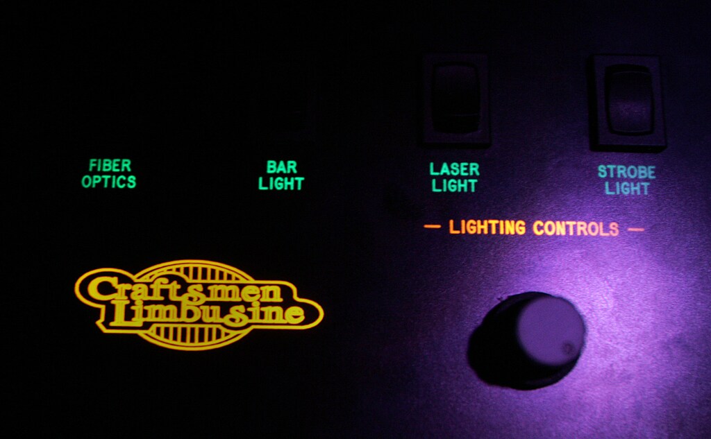 Controls to the advanced lighting system are seen on a party bus in New York early February 18, 2006. The bus, which fits up to 45 people, has a booming stereo system, disco lights, glittering chrome, mirrors, comfortable seating and comes stocked with soft drinks, water and ice. Riders have to bring their own food and alcohol.