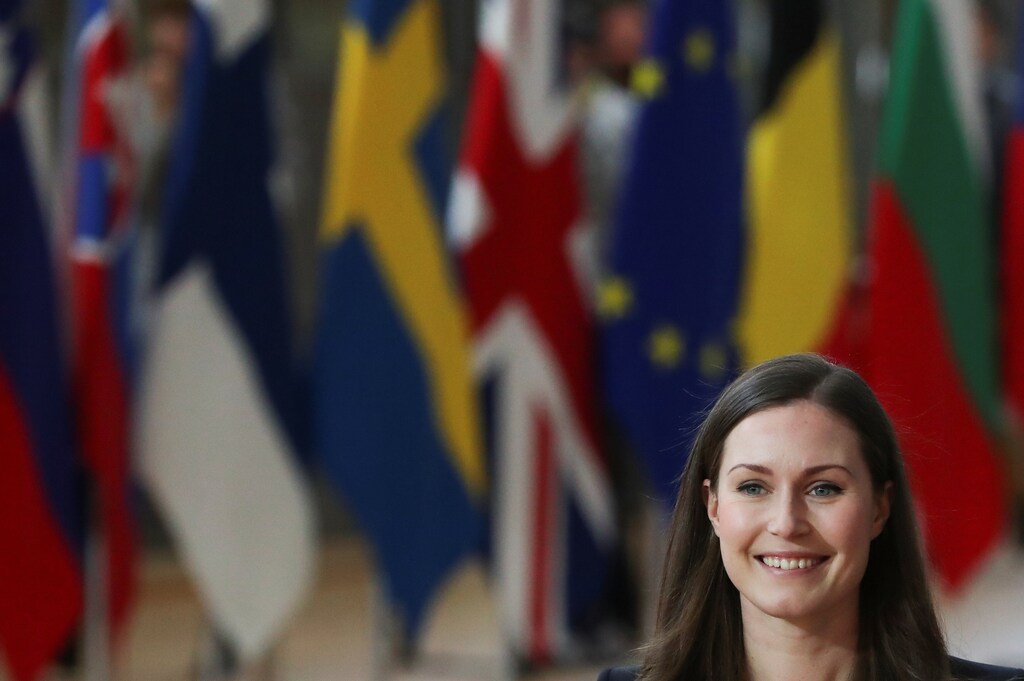 Finland's Prime Minister Sanna Marin arrives for the European Union leaders summit in Brussels, Belgium December 12, 2019. REUTERS/Yves Herman -