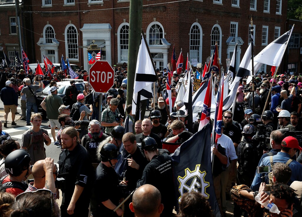 White supremacists rally in Charlottesville, Virginia, U.S., August 12, 2017. REUTERS/Joshua Roberts - RC13D3DA9160