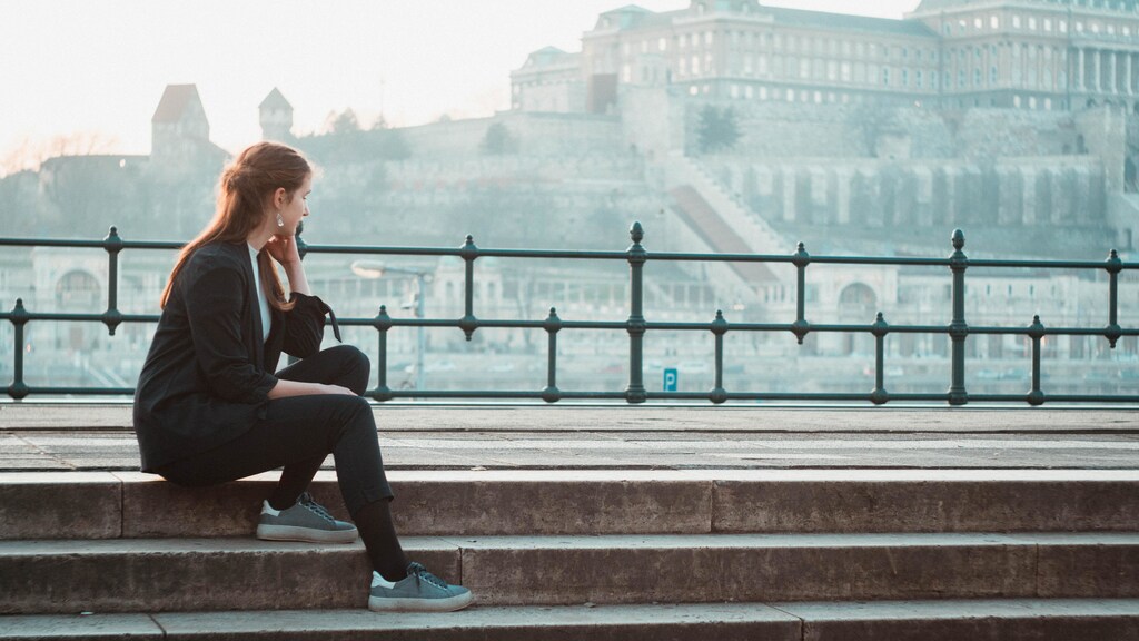 image of a woman looking sad