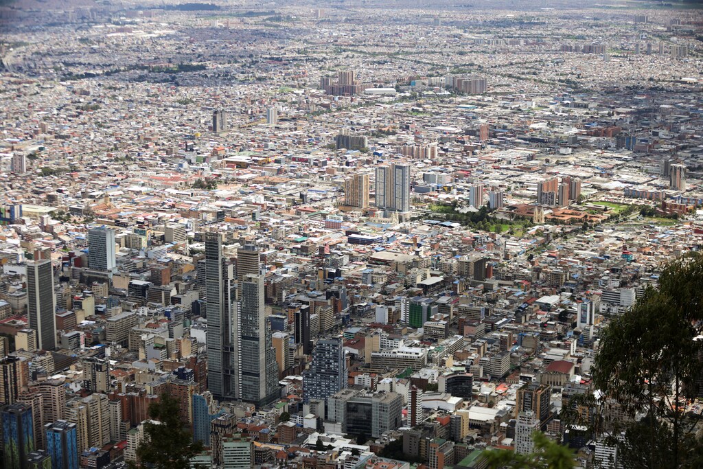 A general view of the city of Bogota from the Monserrate mountain viewpoint in Bogota, Colombia May 22, 2024. Colombia is pushing forward with a whole-of-government digital inclusion strategy that aims to bolster financial inclusion nationally.