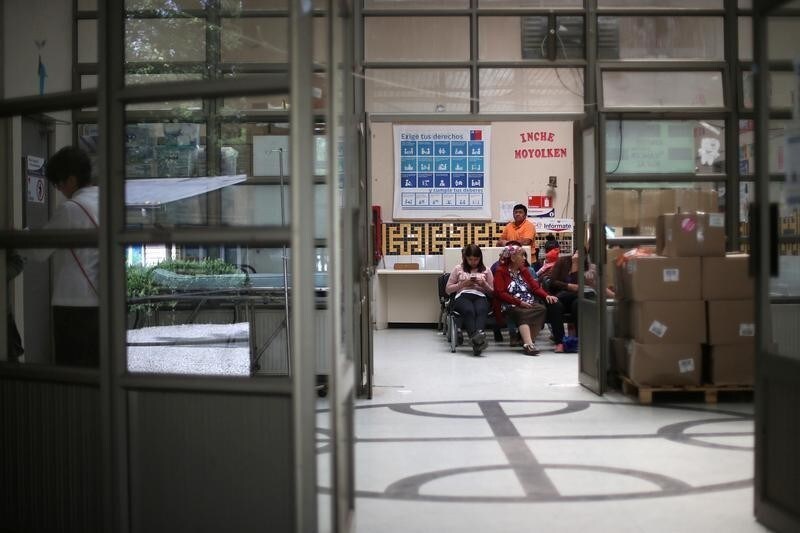 People wait for medical care at Mapuche Intercultural hospital in Makehue village, close to where Pope Francis will hold a mass in Chile's Araucania region January 15, 2018.