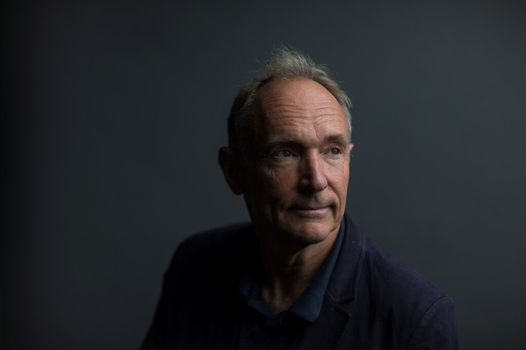 World Wide Web founder Tim Berners-Lee poses for a photograph following a speech at the Mozilla Festival 2018 in London, Britain October 27, 2018. Picture taken October 27, 2018