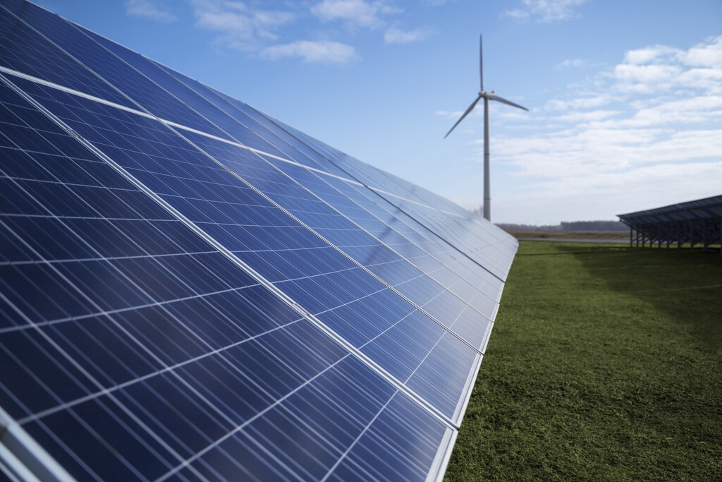 climate action solar panels wind turbines green energy renewables