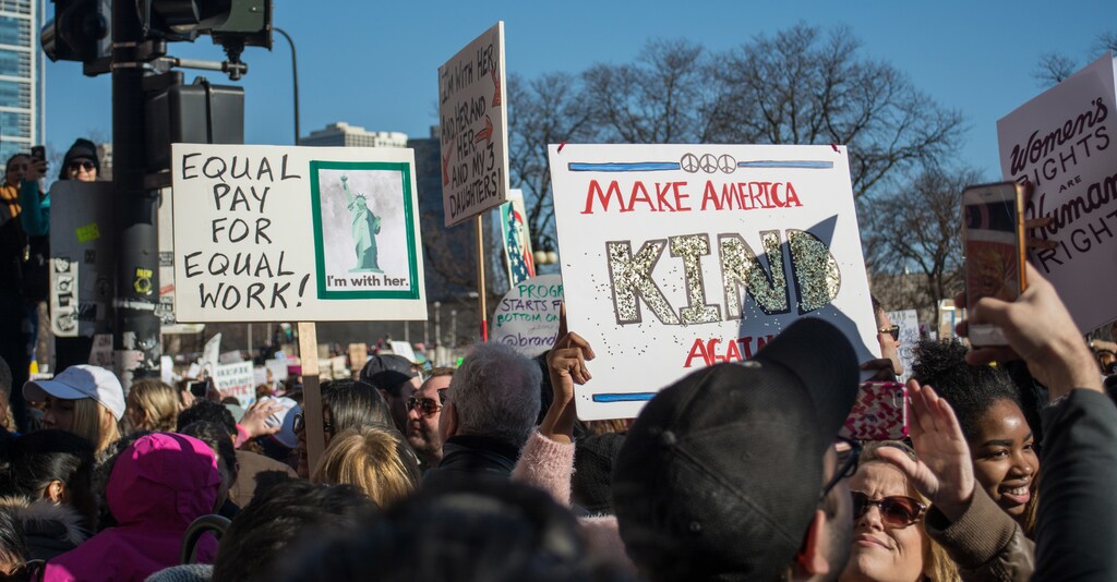 The Chicago Women's March, January 2017. Why is gender equality taking so long to achieve?