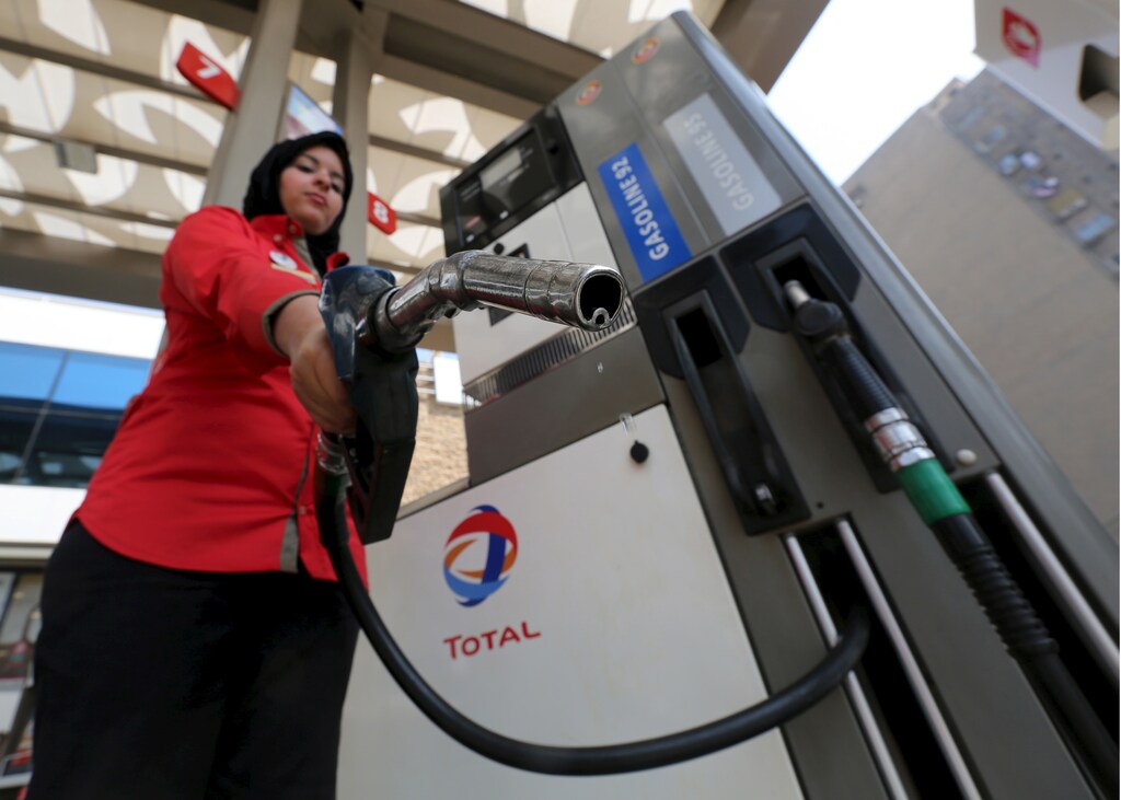 A female employee at a Cairo petrol station that has chosen to hire women – until recently, they were staffed almost exclusively by men.