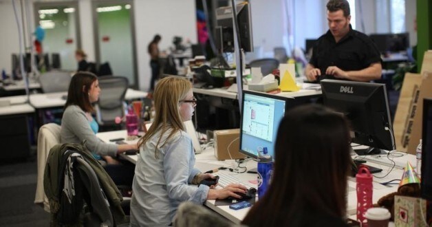 Image: Facebook employees work in the design studio at the company’s headquarters in Menlo Park, California