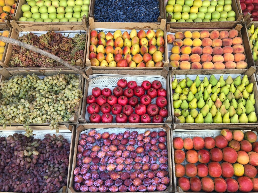 A fruit stall, illustrating sustainable abundance