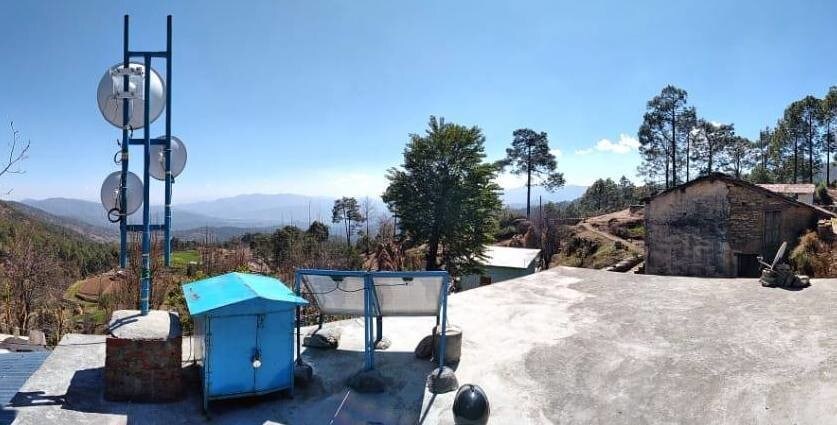Image of wireless communication satellite in Nainital, India