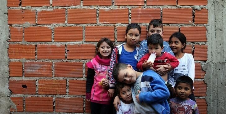 Children live in the Matadero shanty town in Quilmes, Argentina, May 29, 2017.